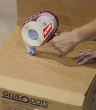 Our Glue Dots&reg; applied with the Dot Shot Pro applicator is another solution for sealing boxes.
